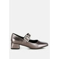 thumbnail image 6 of Abeba Diamante Brooch Metallic Mary Jane Pumps, 6 of 10