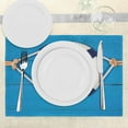 thumbnail image 3 of Ambesonne Nautical Place Mats Set of 4, Welcome on Board Sign, Standard Size, Blue Navy Blue White, 3 of 6