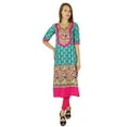 thumbnail image 3 of Phagun Kurta Bollywood de Designer Indienne pour Femmes Kurti Ethnique Tunique en Coton Robe, 3 of 5