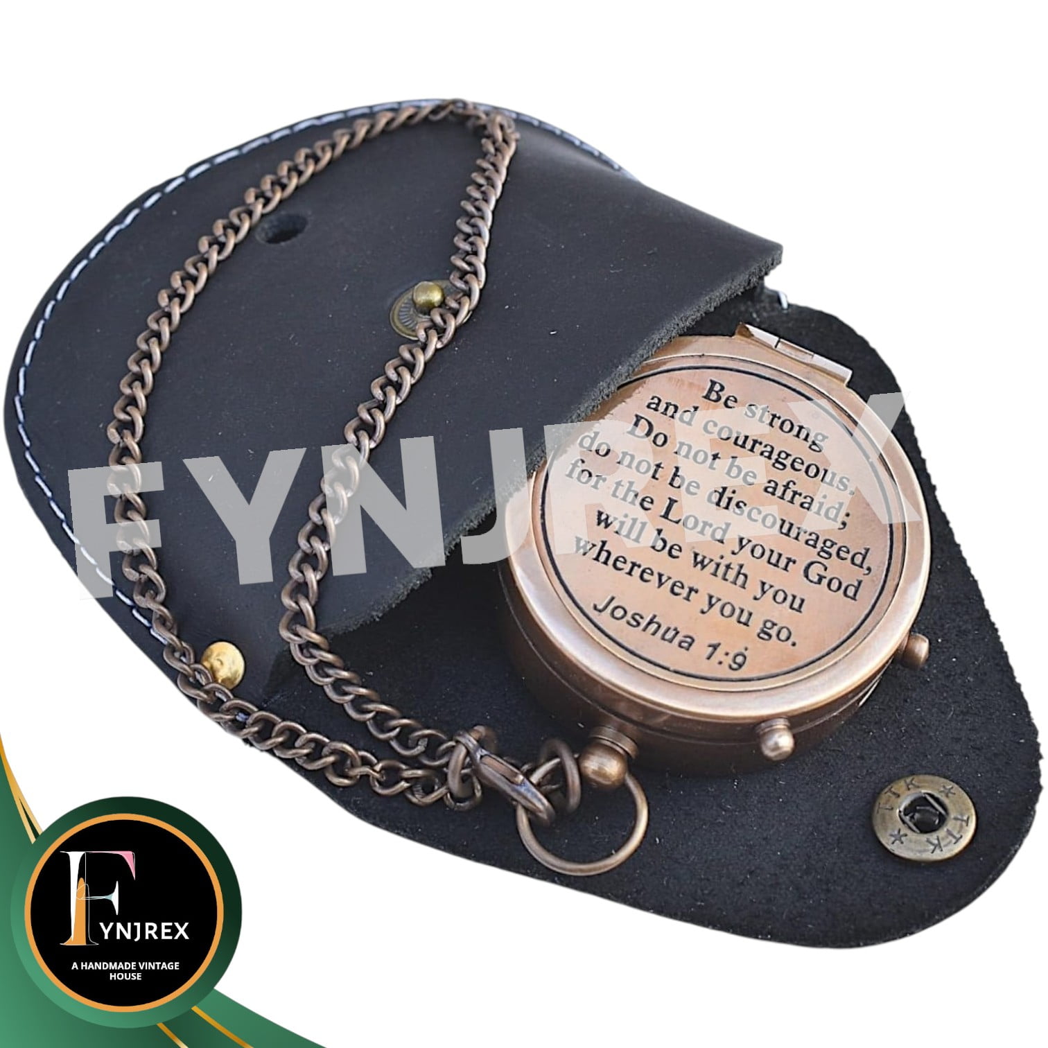 Engraved Brass Compass with Inspirational Quote – Religious Gift for Men & Boys, Perfect for First Communion, Baptism, Confirmation, or Missionary Keepsake