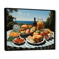 thumbnail image 2 of Designart "A Picnic Palette Capturing Meals and Memories I" Food & Beverage Floater Framed Canvas Art Print, 2 of 7