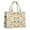 Mixed Fruits Leaves, variant on Large Capacity Tote Bag,Yellow Lemon Fruit Repeat Beige Pattern Handbag Fashion Luxury Tote Bag,15.7"x13"x 5.1" Inches,Laptop Compatible