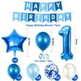 thumbnail image 2 of Happy Birthday Banner Bunting Blue Party Balloons Confetti Latex Balloon Party Birthday Banner DecorationsStyle:1st;, 2 of 6