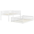 thumbnail image 6 of Harper & Bright Designs Full XL Over Queen Bunk Bed, Detachable Bunk Beds, Wood Bunk Bed Frame with Ladder and Guardrails, White, 6 of 11