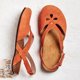 thumbnail image 5 of Sandalias casuales de verano con punta redonda de gamuza esmerilada planas con hebilla de color sólido Wmkox8yii  shjk3456, 5 of 7