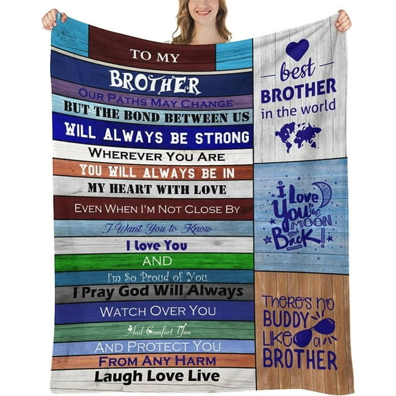 Big Brother Gift | Birthday Gifts for Brother | Gift for Adult Brother Blanket | Brother Gifts from Sister | Graduation Gifts Throw Blankets 60"x 50" (To My Brotaher, 60" X 50" Brother Blankets)