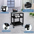 thumbnail image 3 of Carrito utilitario de almacenamiento multiusos con ruedas Offex, negro, 34 cm, 3 of 5