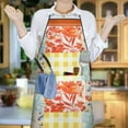 thumbnail image 5 of Women Men Adjustable Bib Apron with Pockets Pioneer Colorful Floral Cooking Kitchen Aprons, 5 of 7