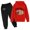 Red, variant on Toddler Kids Boys 2 Piece Outfits SetsHoodie Sweatshirt And Sweatpants Pullover Hoodie Set Tracksuit Casual Pants Set 3-4 Years