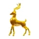 thumbnail image 3 of Escultura de ciervo de resina, figura de animal, decoración del hogar, linda, artificial, romántica. Amarillo, 3 of 9
