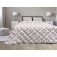 thumbnail image 1 of Fruits Comforter & Sham Bedding Set, Repetitive Exotic Pitaya Dragon Fruit Illustration on Plain Background, 3 pcs Duvet Set Microfiber Filling Quilt, 5 Sizes, Apple Green and Pink, by Ambesonne, 1 of 4