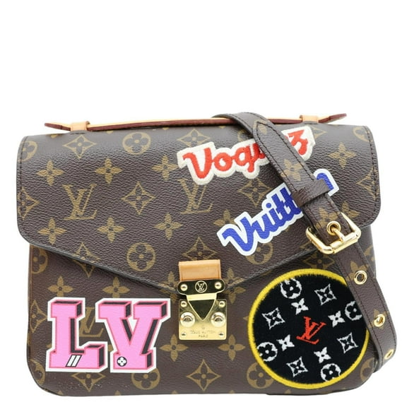 Pre-Owned Louis Vuitton Metis Pochette Patches Monogram Canvas Crossbody Bag Brown