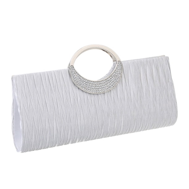 Minnieouse Bolso de mano ligero de poliéster para mujer, elegante y sin esfuerzo, bolso de noche resistente y duradero Bolsas de mensajero y de hombro blanco