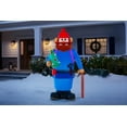 thumbnail image 4 of Gemmy Christmas Airblown Inflatable Yukon Cornelius with Tree, 6 ft Tall, Multicolored, 4 of 5