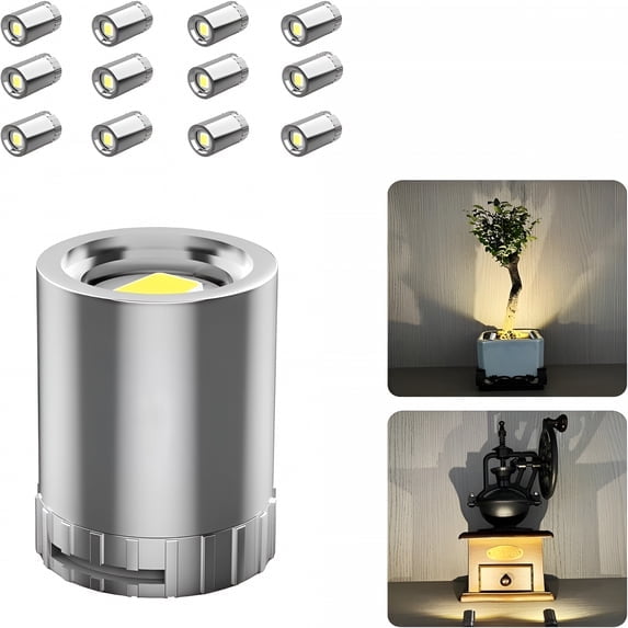 HIBIBUD 12Pcs Miniature LED Lights, Warm White Tiny Battery