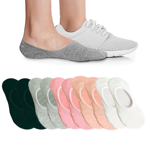 Women's No Show Socks Solid Color Anti Slip No Show Socks Womens Ultra Low Cut Liners Non Slip Footies for Flats Hidden Invisible Casual Boat Sock Summer Breathable Sports Boat Socks Pink One Size