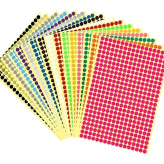 10 Colors Dot Stickers - 3/4 Inch Round Labels For Color Coding, Organizing, Pricing & Classroom, 700 Pieces Total