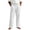 White, variant on Guluxicc Men's Linen Pants with Multi Pocket Elastic Drawstring Long Straight Leg Beach Trousers for Summer Vacation Casual Outfits