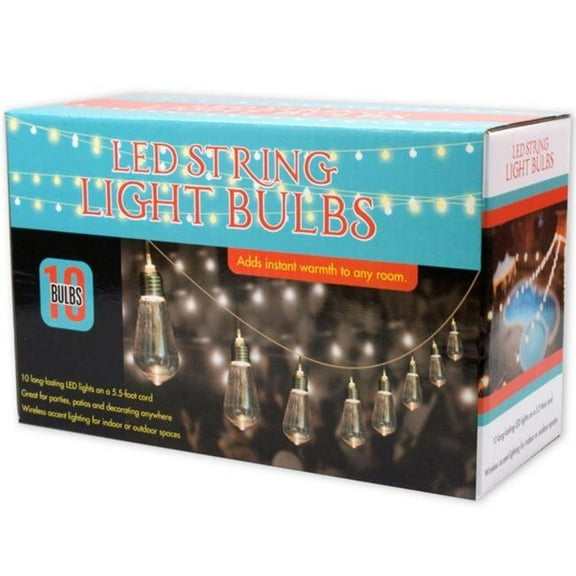 Outdoor String LED Light Sets with 5.5 ft. Cord, Set of 10 - Case of 24