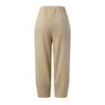 thumbnail image 3 of JLFKNG Mens Pants Summer Loose Fit Breathable Pants With Side Pockets And Elastic Waist String Simple Solid Color Suitable For Sports, 3 of 5