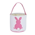 thumbnail image 3 of jifeng Seaux de Lapin de Pâques Sac à Main Sac de Rangement Pâques pour Garçon Fille Queue Queue Rose, 3 of 9