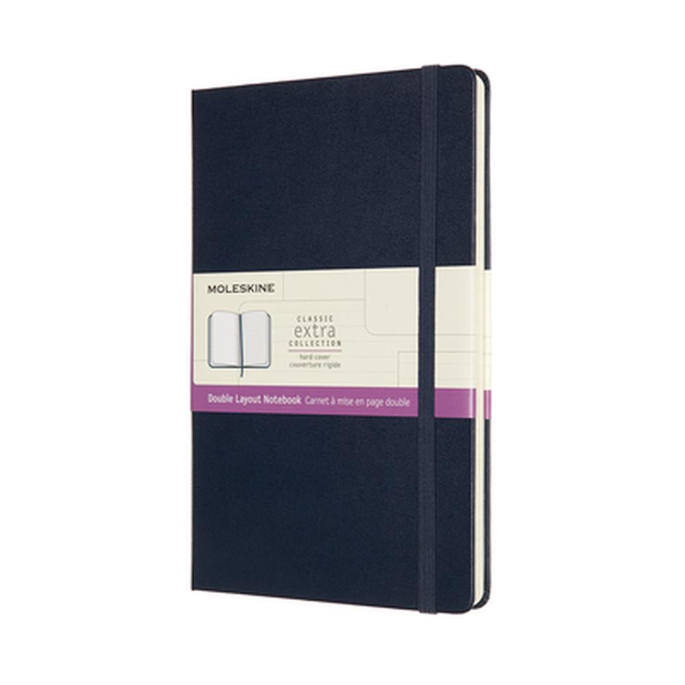 Moleskine Large Double Layout Plain and Ruled Hardcover Notebook