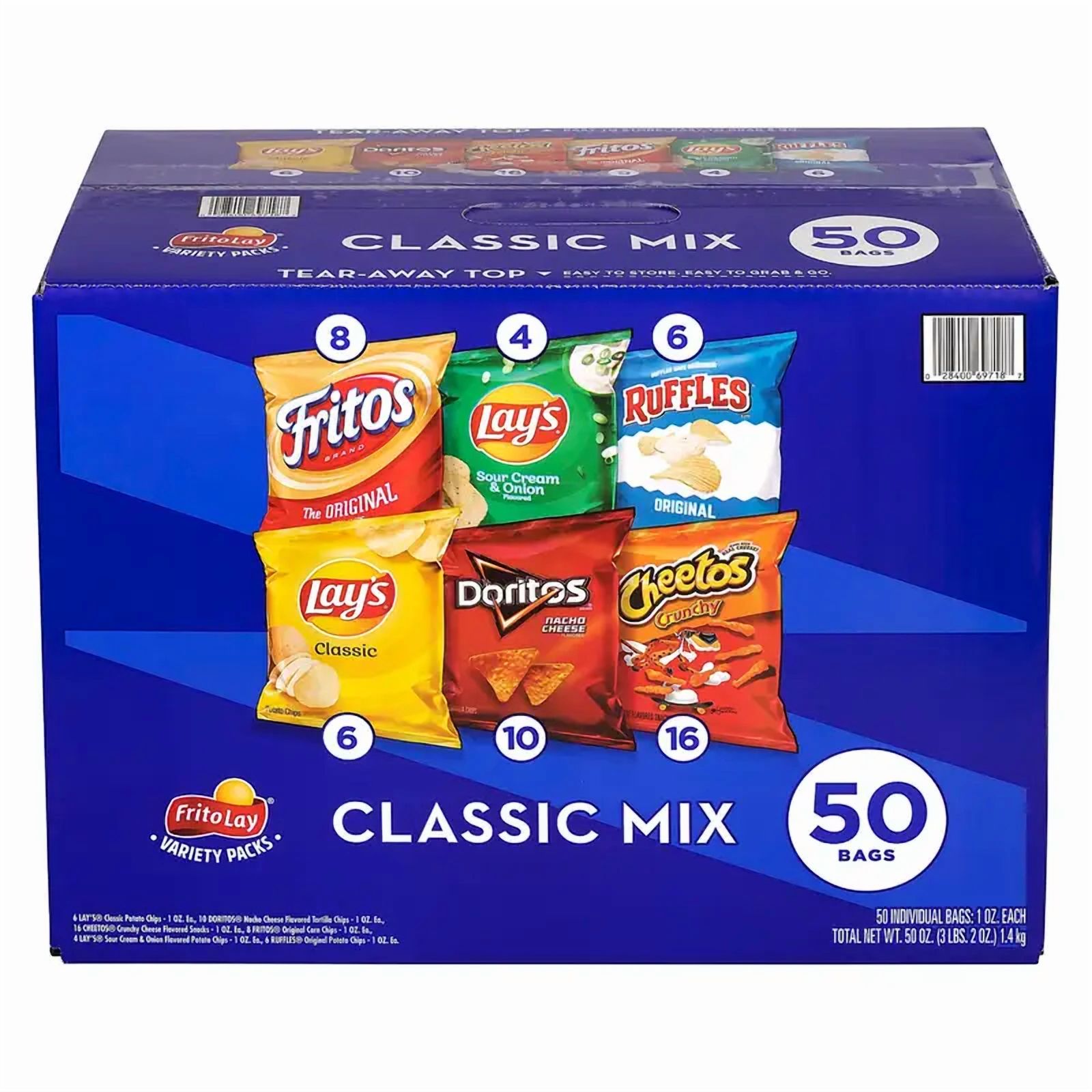 Frito-Lay Classic Mix Variety Pack Chips, 50 pk.