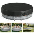 thumbnail image 6 of COSYUMI 26Ft Round Pool Cover, 420D Heavy Duty Oxford Solar Pool Covers for Above Ground Pool with Winch and Cable, All Season Inflatable Pool Cover for UV Resistant, Waterproof, Snowproof Windproof, 6 of 13