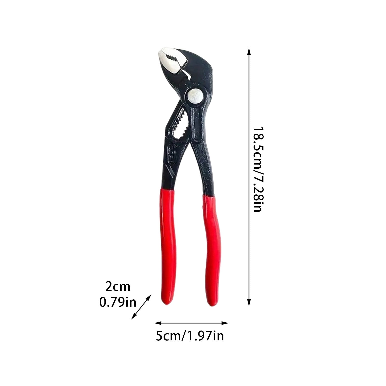 7in Adjustable Joint Pliers Set - V-Shaped Jaw Tongue & Groove Pliers, 7inch for DIY & Plumbing - Light Gray