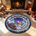 thumbnail image 6 of Cififendec Christmas Round Area Rug, 31.5", Large 3D Visual Illusion Floor Mat with Santa Print Non Slip Base for Fireplace Side Festive Floor Styling, 6 of 6