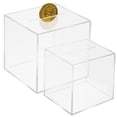 thumbnail image 1 of GARVALON 2 Pcs Unopenable Money Box Acrylic Clear Cash Box Financial Management Tool for Home Decoration, 1 of 8