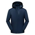thumbnail image 1 of IROINNID Veste Extérieure pour Hommes en Solde, Coupe-Vent de Randonnée Confortable, Imperméable, à Capuche, Manches Longues, Bleu Foncé, 1 of 2