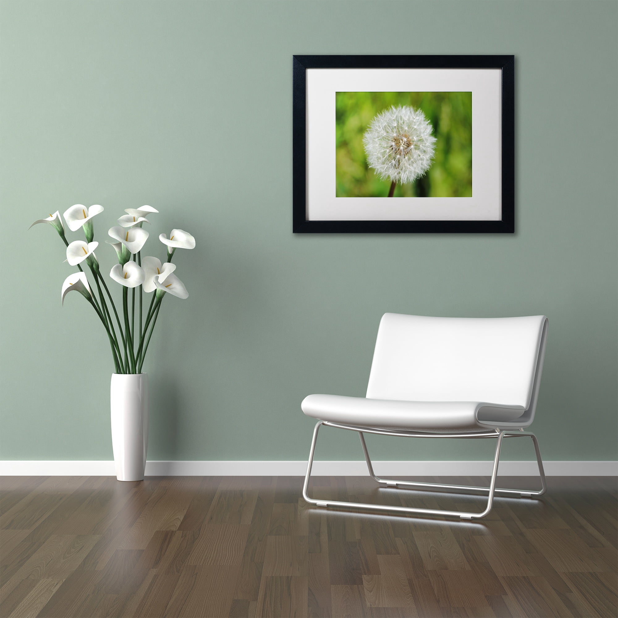Trademark Fine Art "Make a Wish" Canvas Art by Monica Mize, White Matte, Black Frame