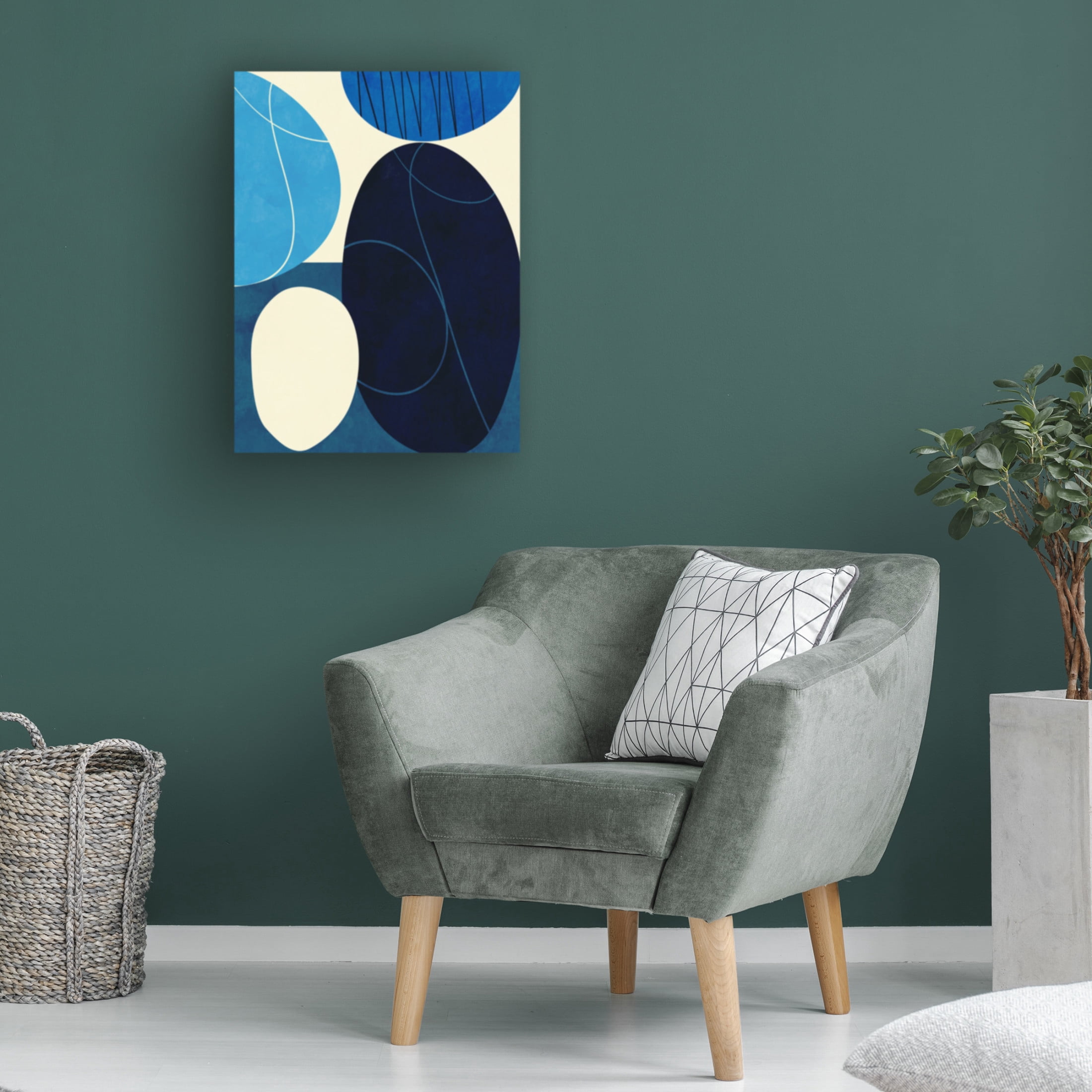 Trademark Fine Art Ana Rut Bre Shapes Play3 3blue Canvas Wall Art