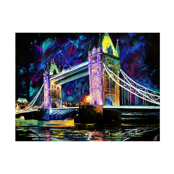 Natasha Mylius 'London Tower Bridge At Night' Canvas Art