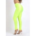 thumbnail image 5 of Ofenti Shiny Leggings for Women High-Waist Neon Tights Neon Yellow XL, 5 of 8