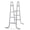 Gray and White, variant on Ktaxon 3-Step Removable Pool Ladder, 43" Heavy Duty Double-Sided Steel Frame ,Gray Frame & White Steps