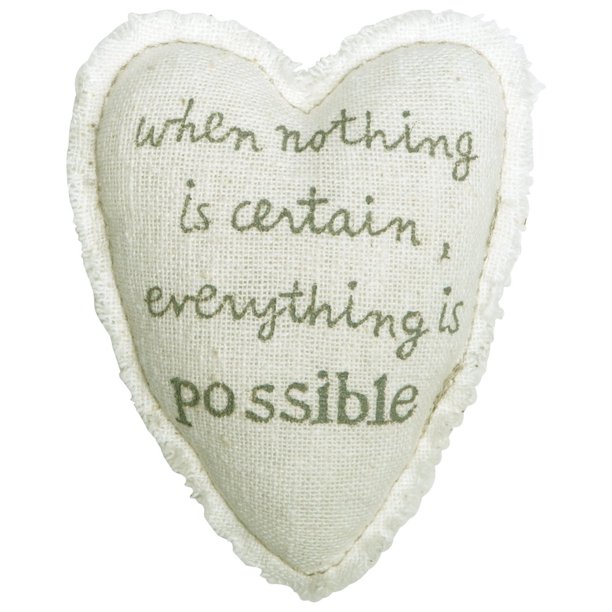 C R Gibson Treasured Healing Heart Pillow By Sandra Magsamen Pocket On Back With Card Insert For Personalizing Measuring 3 X 4 Everything Is Possible Cotton By Cr Gibson Walmart Com Walmart Com