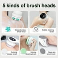 thumbnail image 6 of Fmxomd Electric Body Brush Back Scrubber for Shower - Rechargeable Exfoliating Bath Brush with 5 Heads - Deep Cleansing & Massaging - Pink Waterproof Shower Brush, 6 of 9