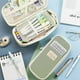 thumbnail image 2 of Estuche expandible con compartimentos, estuches de gran capacidad, estuche para lápices para adultos, estuche portátil, organizador de papelería, verde, 2 of 5