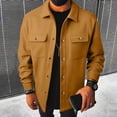 thumbnail image 2 of Men's Tweed Blazer Coat Casual Solid Color Long Sleeve Button Down Cardigan Work Jacket Double Pockets Lapel Fashion Business Office Outfits Essential Gift For Him | JASKFLY,Yellow M, 2 of 8