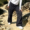 thumbnail image 6 of MexChoioe Womens Wide Leg Cargo Pants Plus Size Elastic Drawstring Waist Adjustable Hem Casual Outdoor Athletic Work Pants, 6 of 6