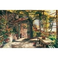 thumbnail image 2 of Monsted, Peder 14x11 White Modern Wood Framed Museum Art Print Titled - In the Pergola, 2 of 4