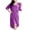Purple, variant on Women's Silk Robe Set V-neck 2 Piece Bridal Party Robes and Satin Bathrobe Sets Lace Sleepwear Nightdress Purple Free Size