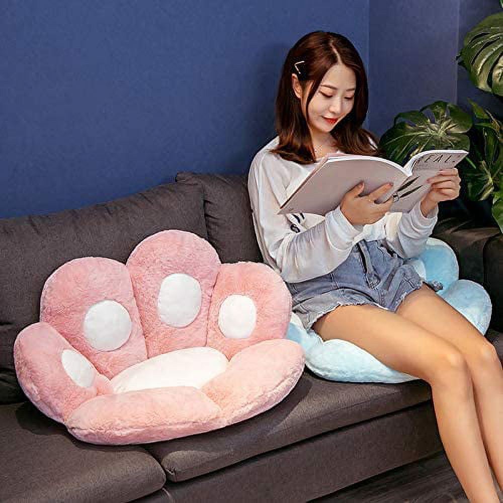 ELFJOY Comfy Chair Cushion Plush Cat Paw Cushion Lazy Sofa Seat Cushion  Cozy Flo