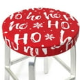 thumbnail image 3 of Lsque Hohoho Pattern Round Bar chair cushion covers Velvet Fabric Premium Comfort Protects from Scratches and Stains for 14-17 Inch Chair-13 inch, 3 of 7