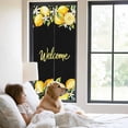 thumbnail image 3 of Yellow Lemons Window Privacy Film, Summer Fruits Leaves Botanical Black Static Cling UV Sun Blocking Tint Film Heat Control Windows Films for Bedroom Bathroom, Window Stickers 23.6"x59", 3 of 8