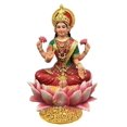 thumbnail image 1 of Pacific Trading Lakshmi Diosa Hindú En Estatua De Loto Escultura, 1 of 4