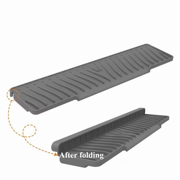 Almohadilla de silicona plegable ultrafina for salpicaduras, almohadilla de drenaje for fregadero de 17,72 pulgadas x 3,94 pulgadas, almohadilla impermeable esencial for la cocina