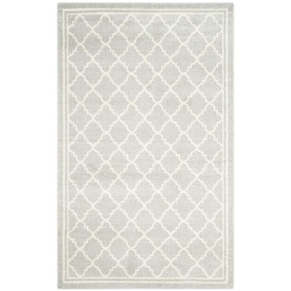 SAFAVIEH Amherst Trina Geometric Area Rug, Light Grey/Beige, 4' x 6'